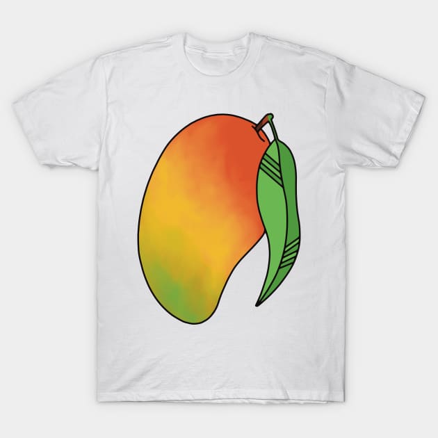 Mango Fruit Watercolor T-Shirt by murialbezanson